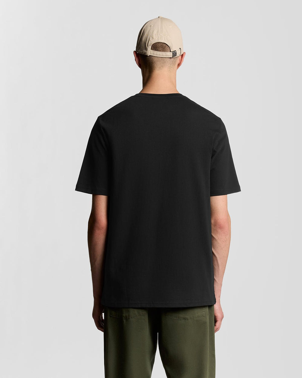 Lyle & Scott Mens Linen Blend Raglan T-Shirt | Jet Black