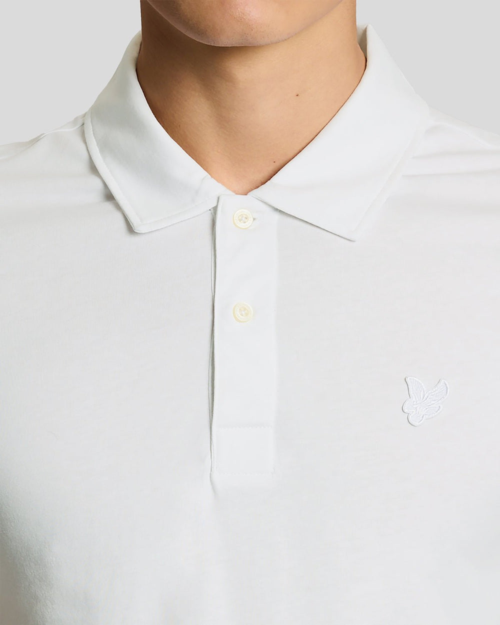 Lyle & Scott Mens Pintuck Cuff Polo Shirt | White