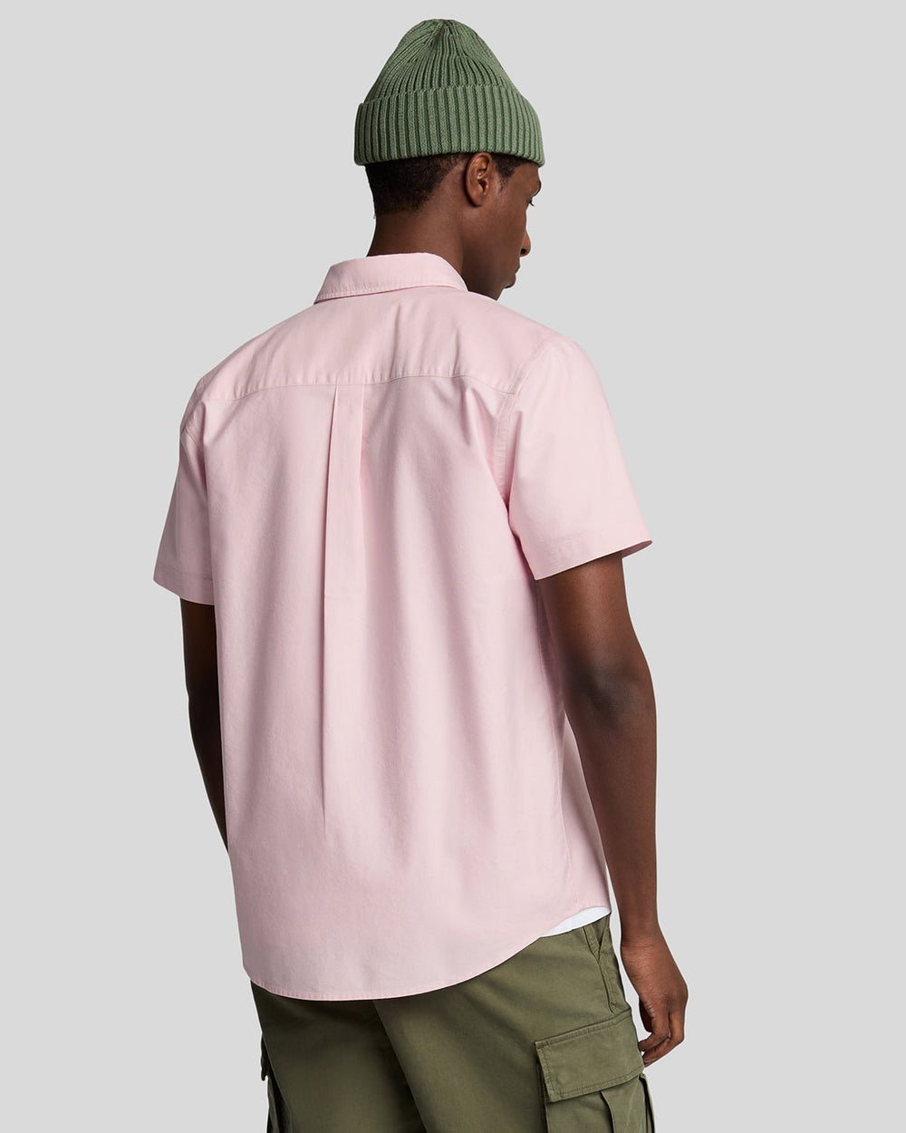 Lyle & Scott Mens Short Sleeve Oxford Shirt | Light Pink