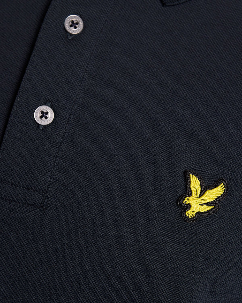 Lyle & Scott Mens Fine Cotton Tipped Polo Shirt | Dark Navy