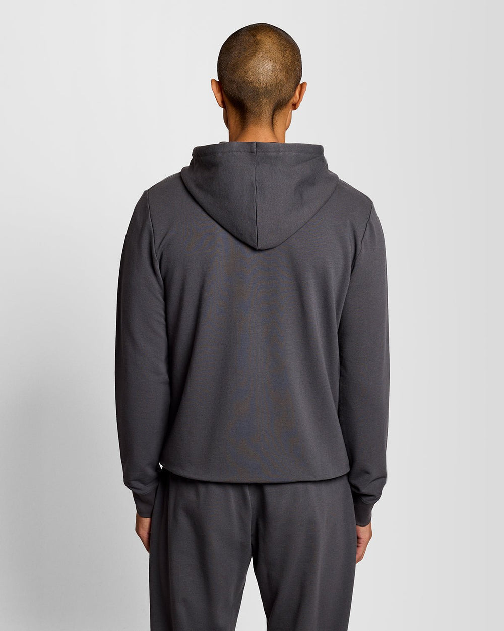 Lyle & Scott Mens Lightweight Lounge Zip Hoodie | Gunmetal
