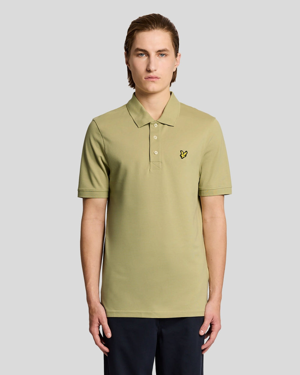 Lyle & Scott Mens Cotton Polo Shirt | Herb Green