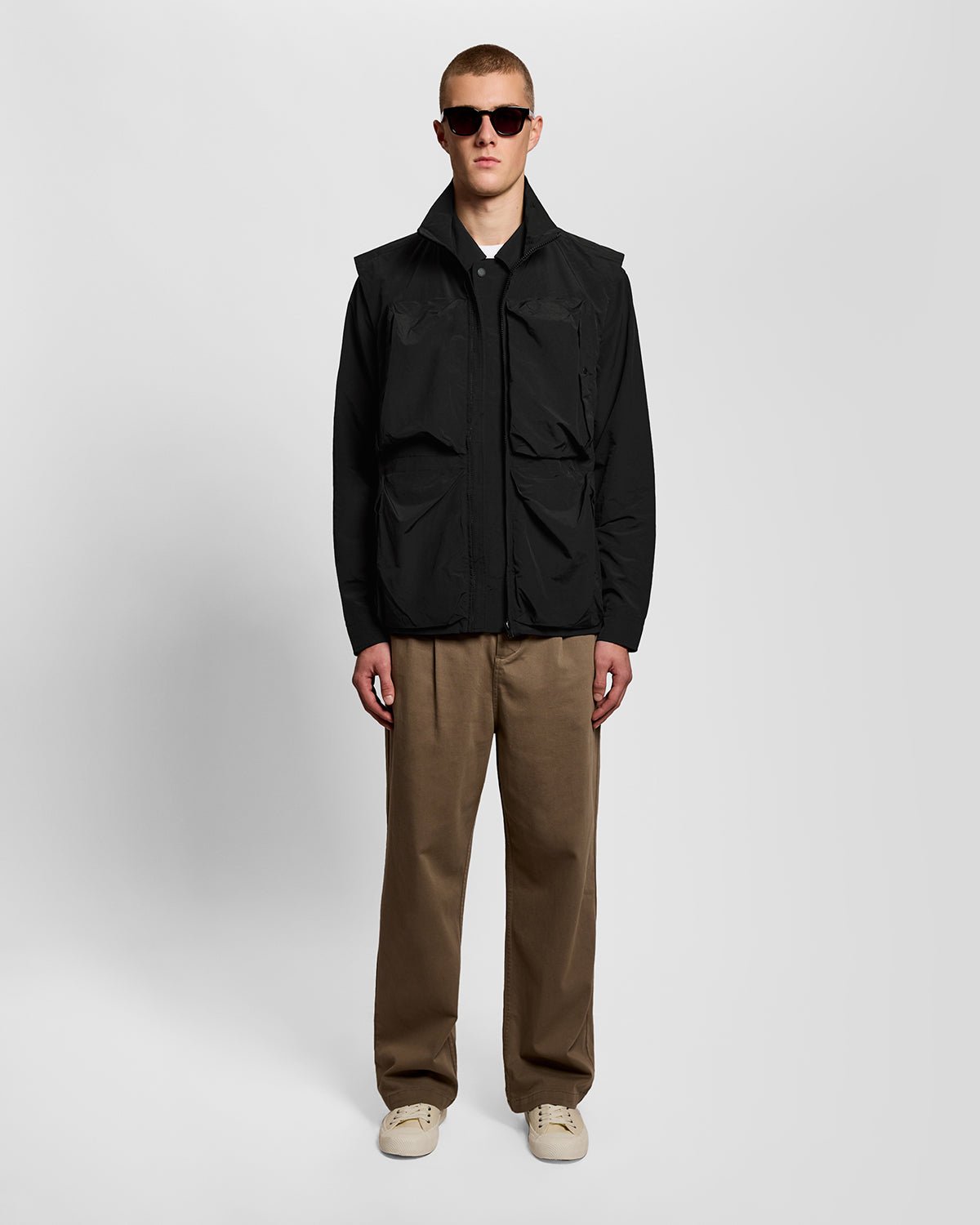 Lyle & Scott Mens Lightweight Ripstop Gilet | Jet Black