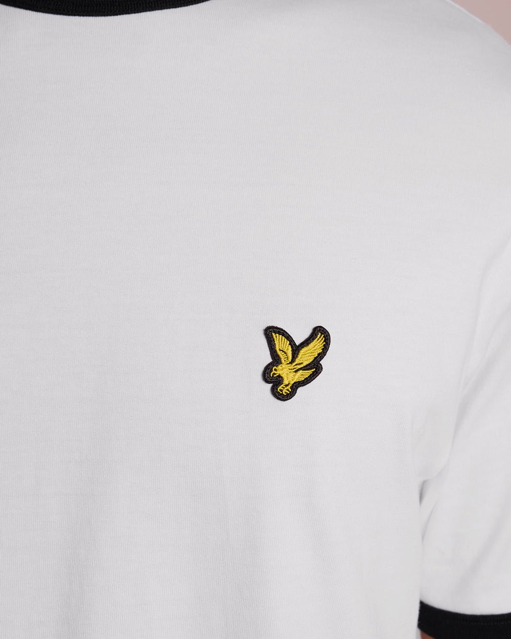 Lyle & Scott Mens Ringer T-Shirt | White Jet Black