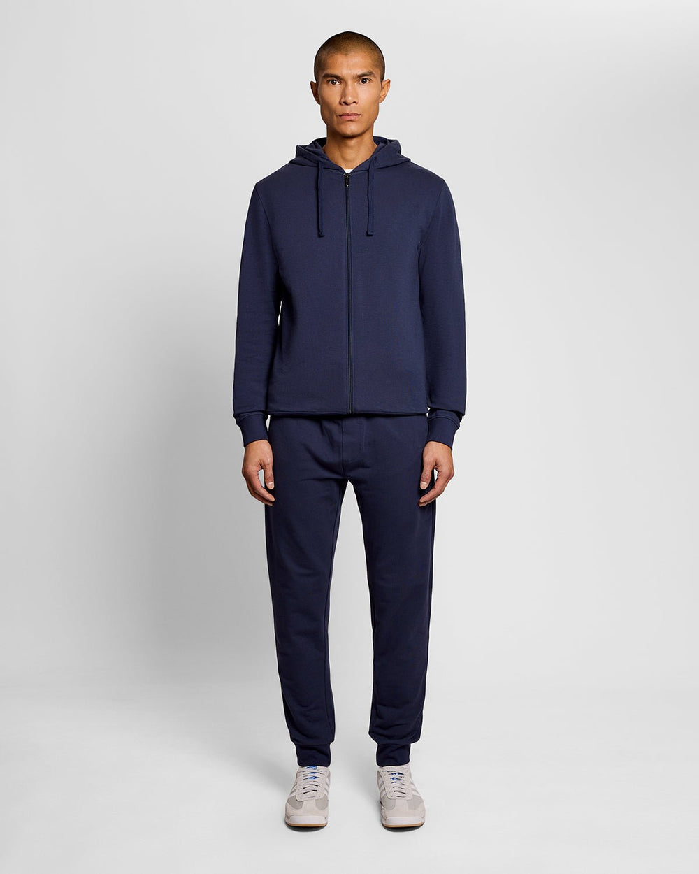 Lyle & Scott Mens Lightweight Lounge Zip Hoodie | Navy