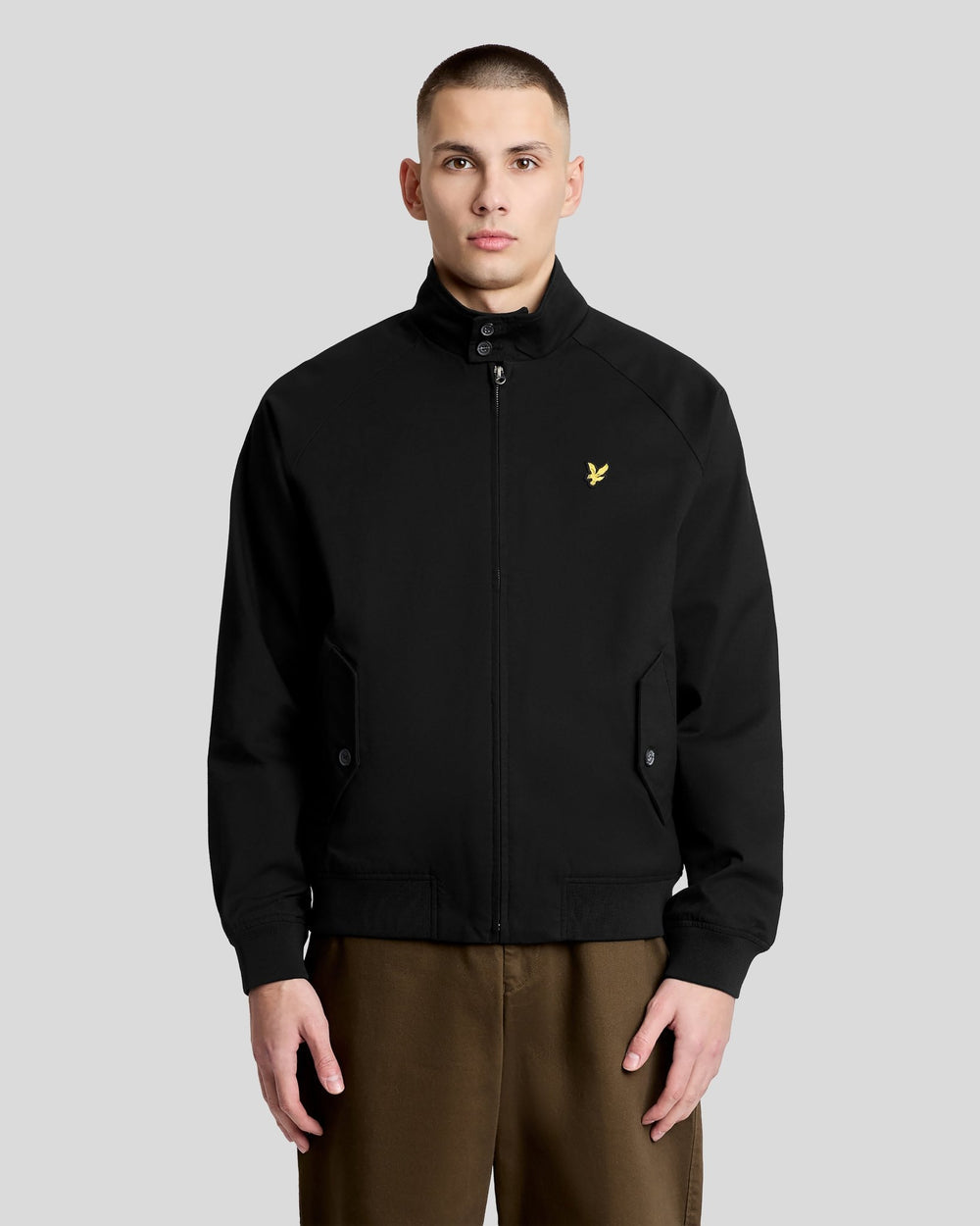 Lyle & Scott Mens Cotton Harrington Jacket | Jet Black