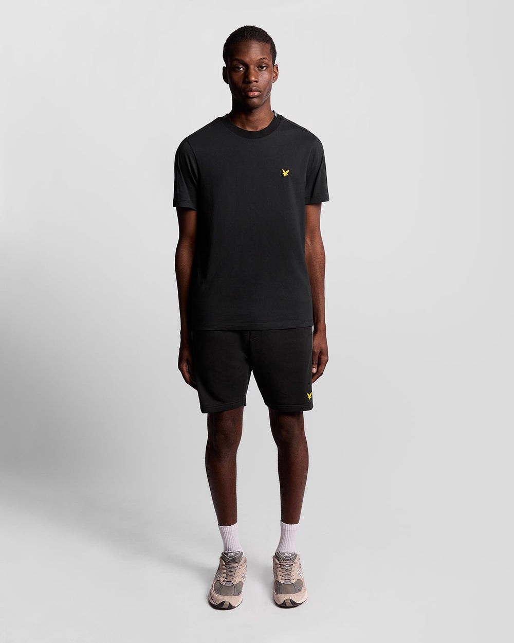 Lyle & Scott Mens Sports Tape Shorts | Jet Black