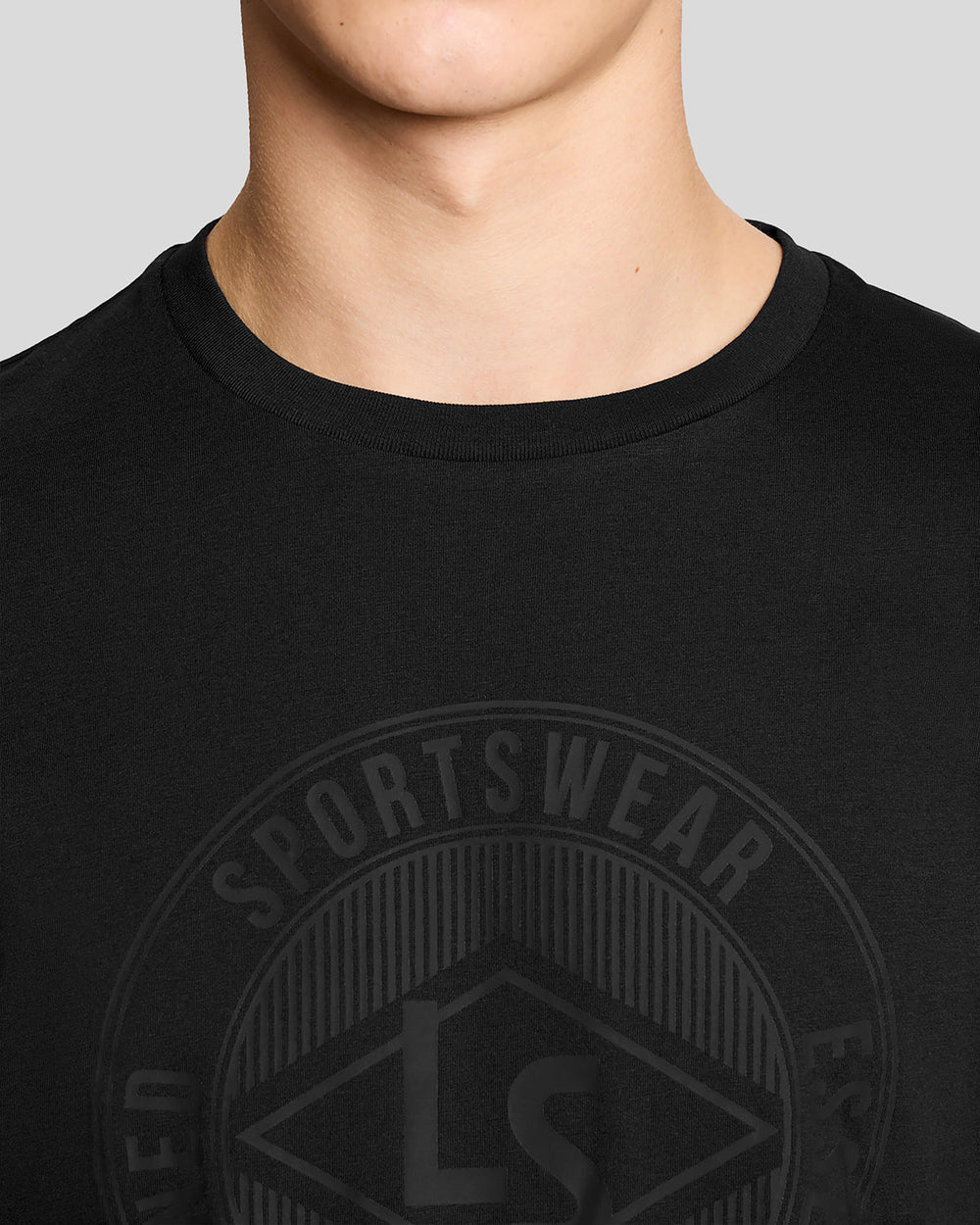 Lyle & Scott Mens Sports Redefined Graphic Logo T-Shirt | Jet Black