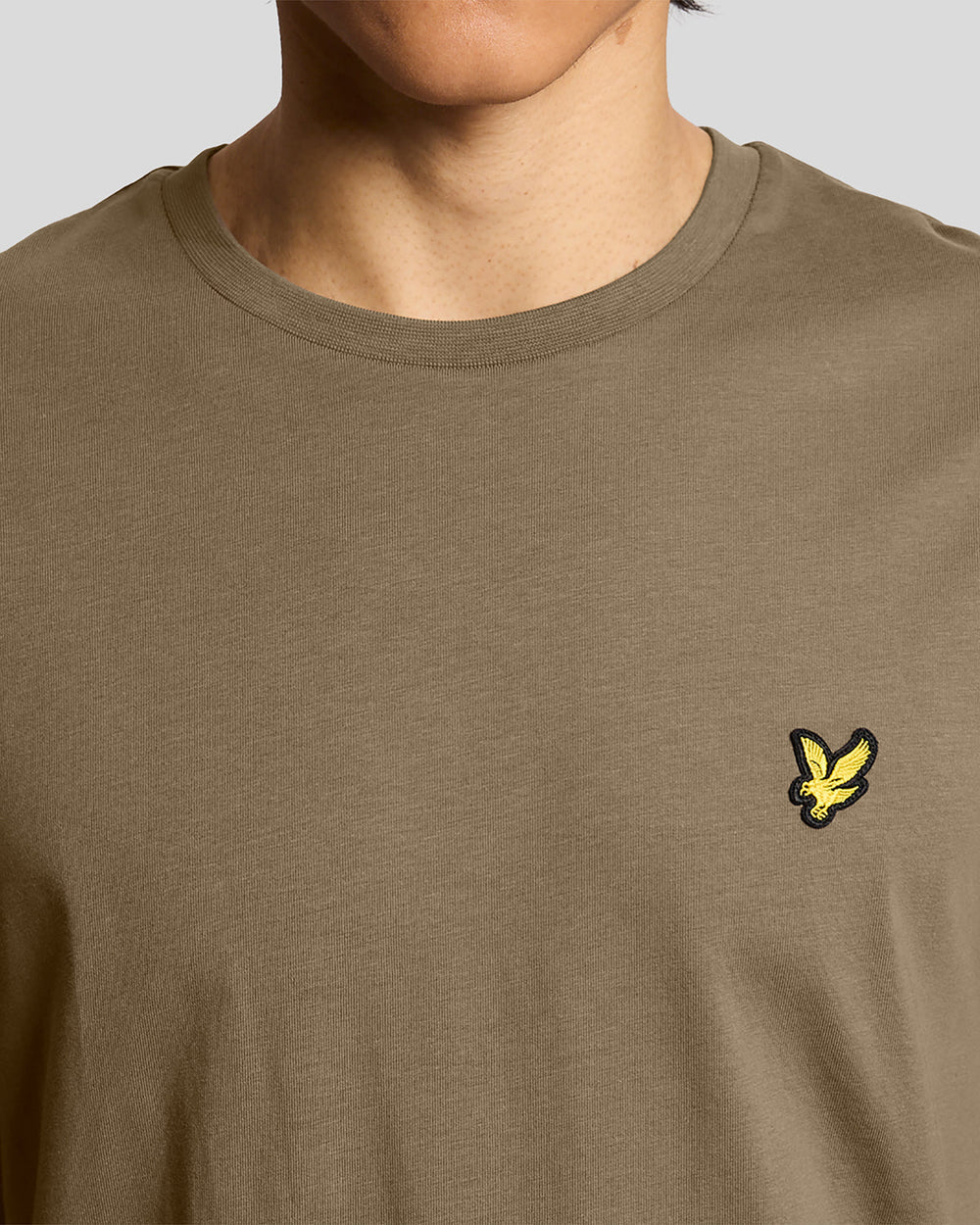 Lyle & Scott Mens Cotton Crew Neck T-Shirt | Khaki Ash