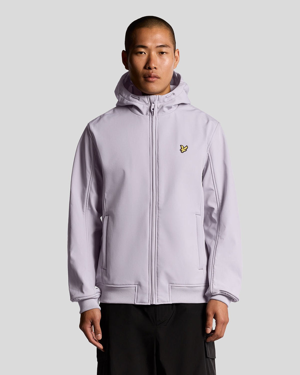 Lyle & Scott Mens Fleece Lined Softshell Jacket | Ash Lilac