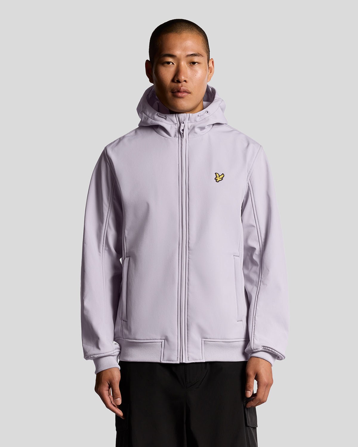 Lyle & Scott Mens Fleece Lined Softshell Jacket | Ash Lilac