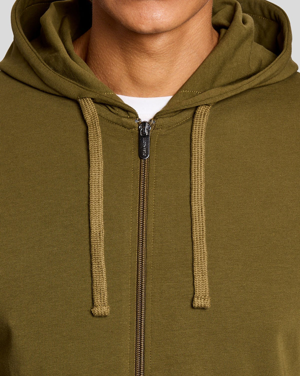 Lyle & Scott Mens Lightweight Lounge Zip Hoodie | Olive
