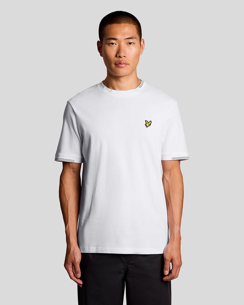 Lyle & Scott Mens Fine Tipped T-Shirt | White Everglade
