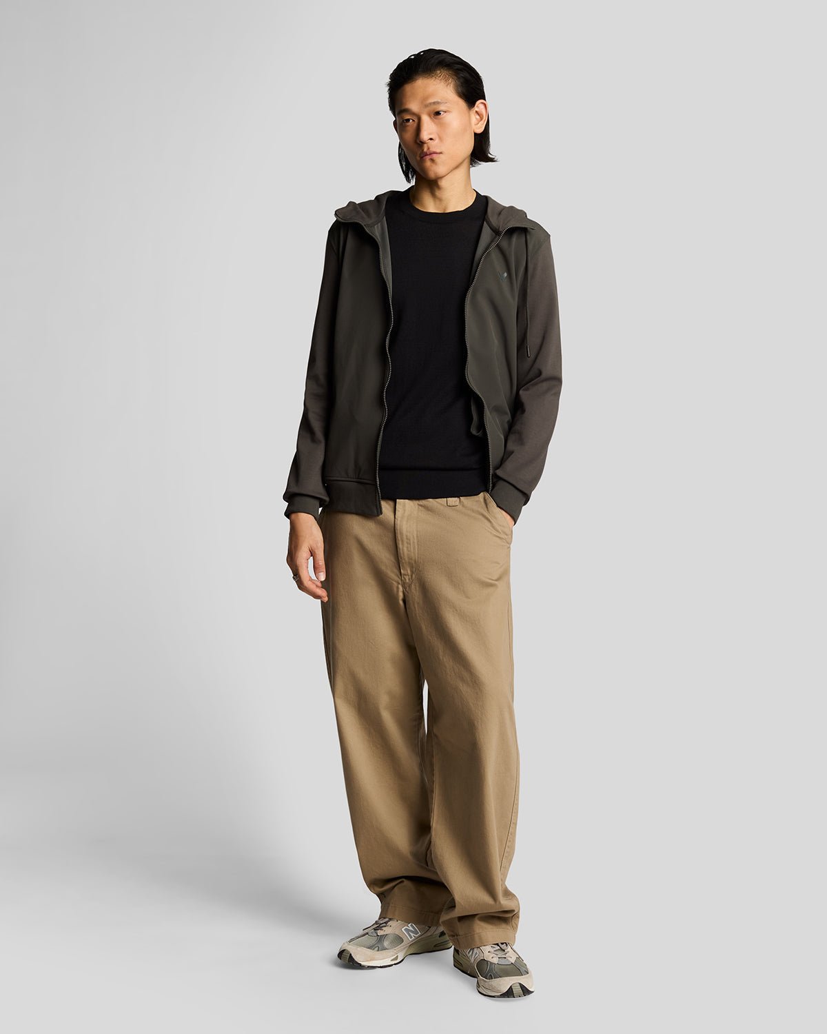 Lyle & Scott Mens Superfine Cotton Crew Neck Jumper | Jet Black