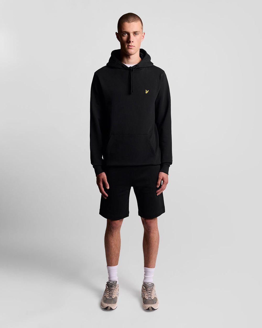 Lyle & Scott Mens Loopback Cotton Hoodie | Black