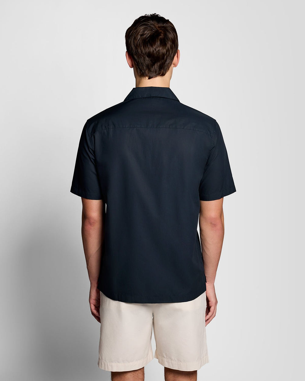 Lyle & Scott Mens Revere Collar Poplin Shirt | Carbon