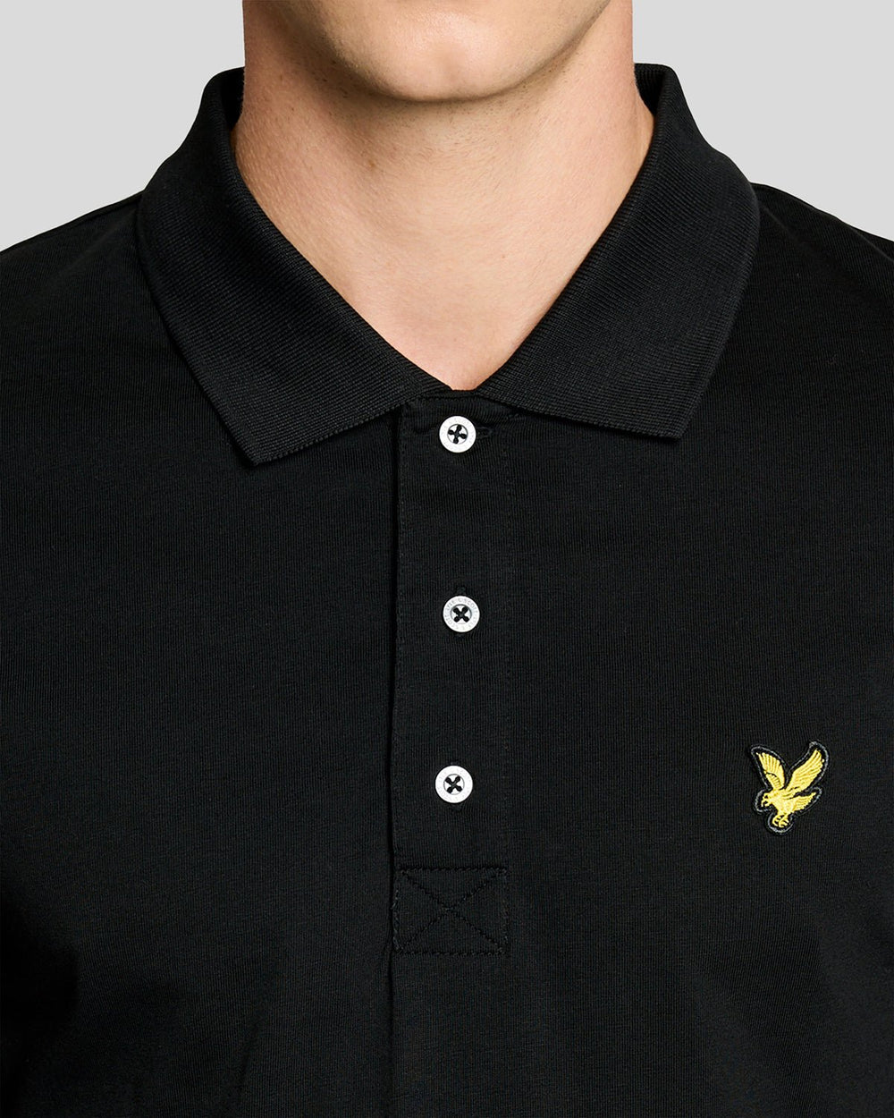 Lyle & Scott Mens Cotton Jersey Polo Shirt | Jet Black