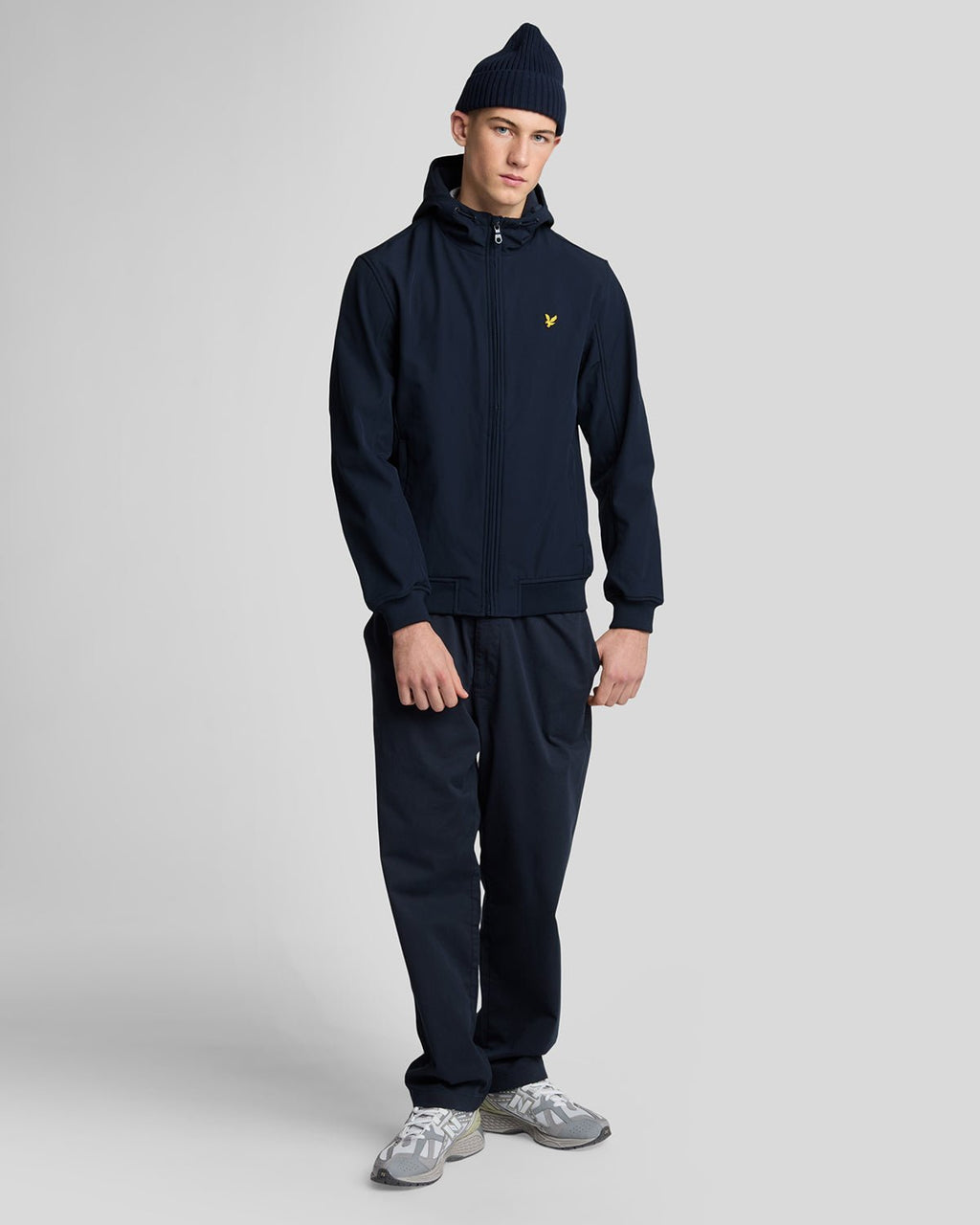 Lyle & Scott Mens Fleece Lined Softshell Jacket | Dark Navy