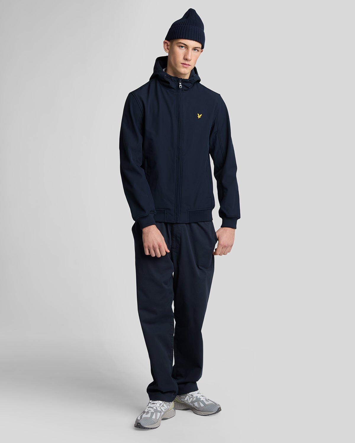 Lyle & Scott Mens Fleece Lined Softshell Jacket | Dark Navy