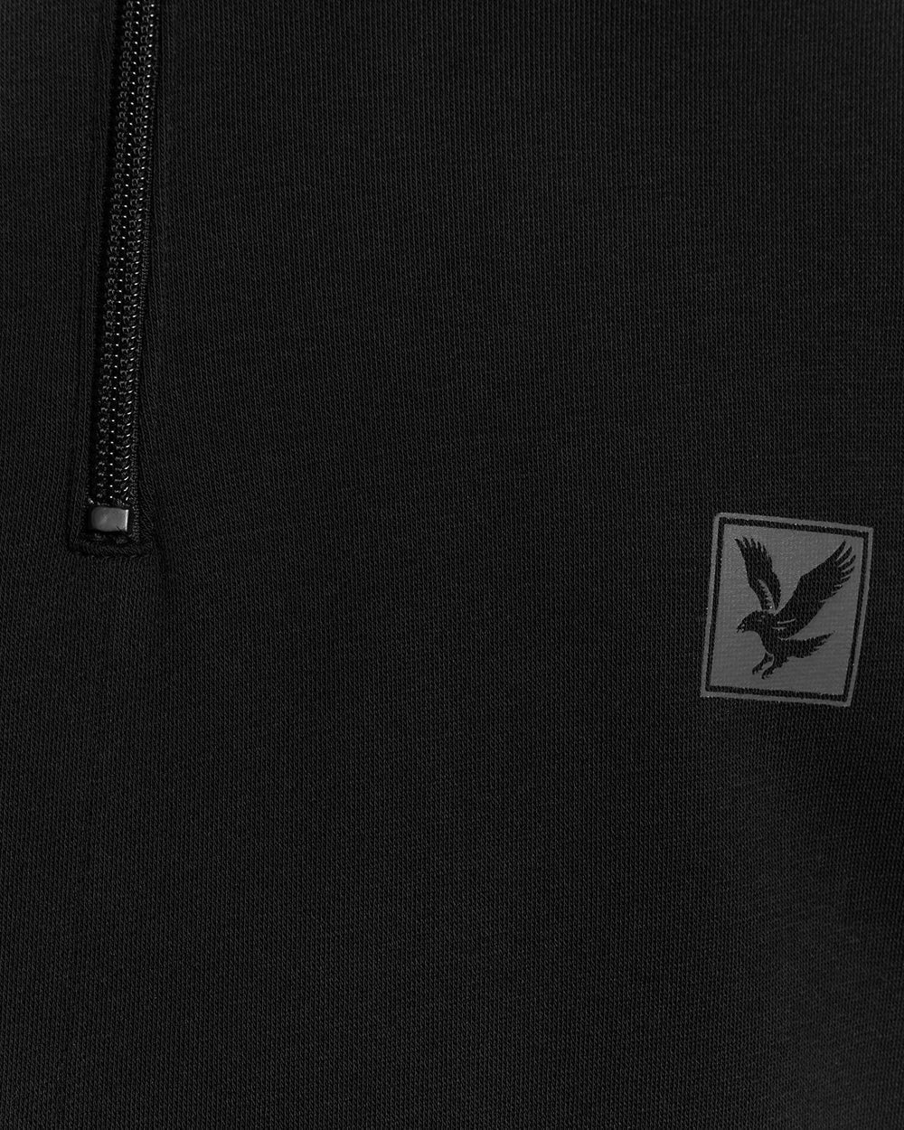 Lyle & Scott Mens Lounge Quarter Zip Sweatshirt | Jet Black