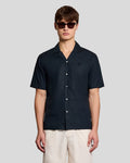 Lyle & Scott Mens Revere Collar Poplin Shirt | Carbon