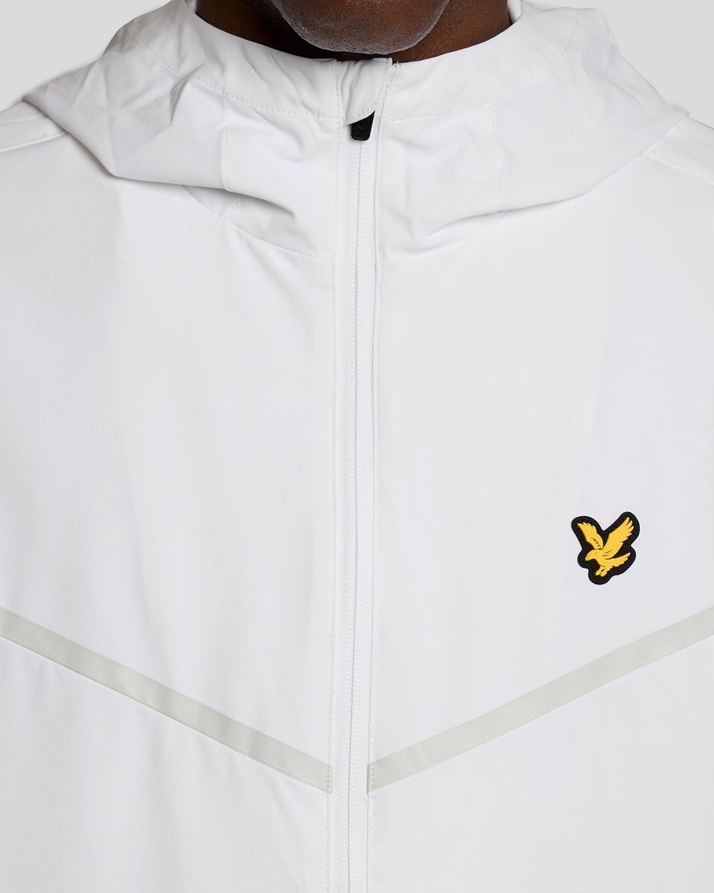 Lyle & Scott Mens Sports Stripe Track Jacket | White