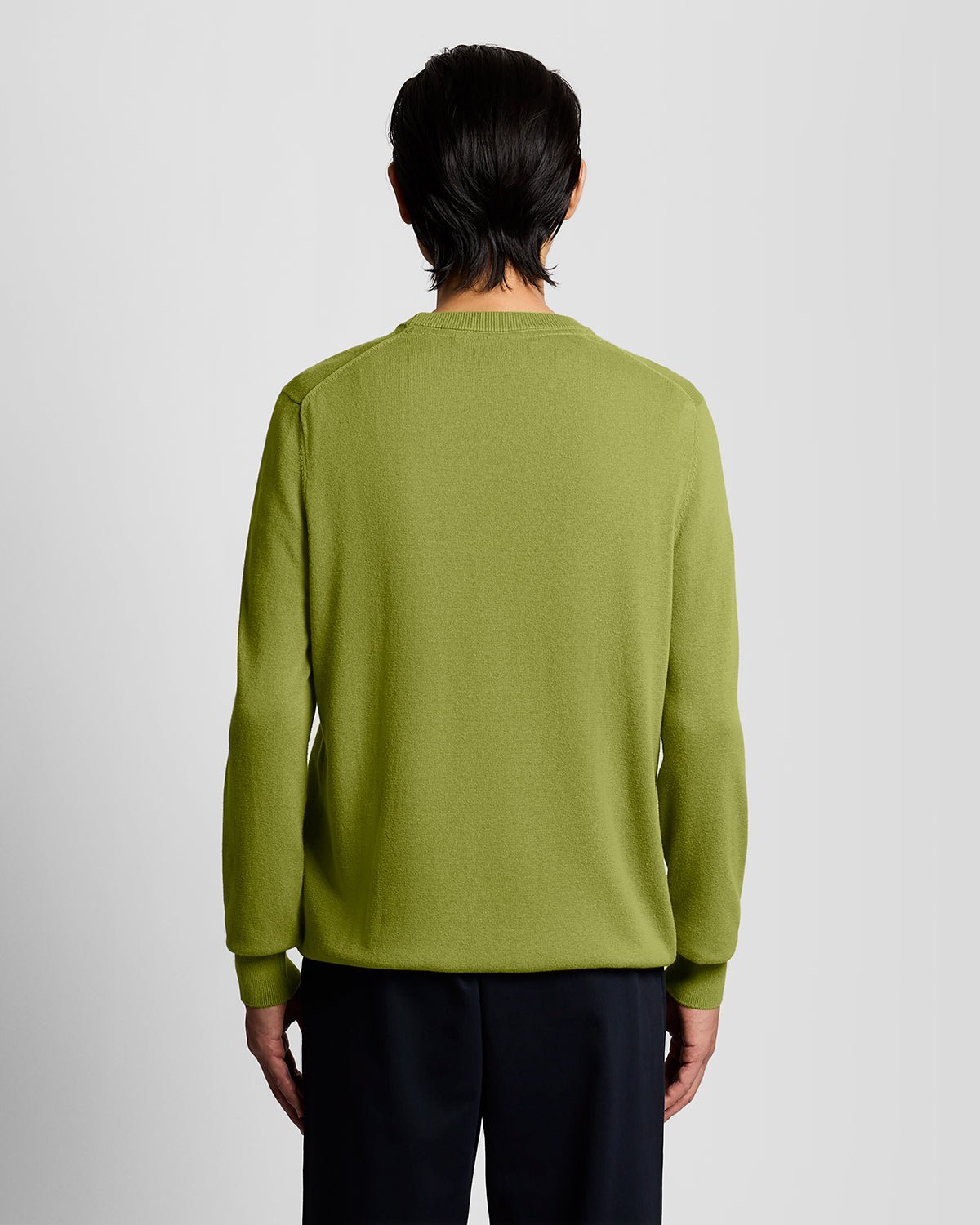 Lyle & Scott Mens Cotton Crew Neck Jumper | Shrub Green