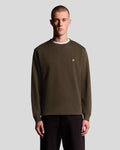 Lyle & Scott Mens Crew Neck Sweatshirt | Olive