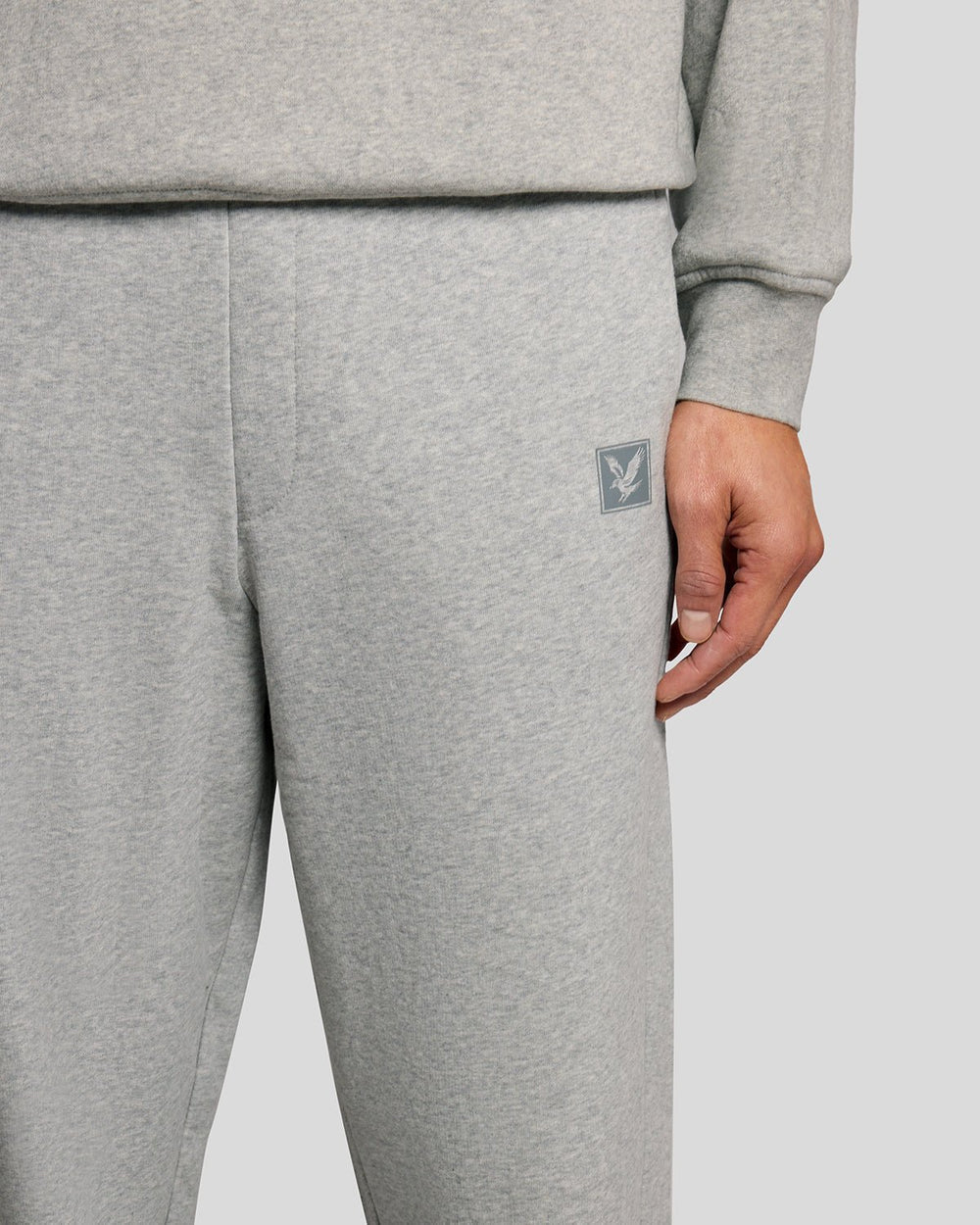 Lyle & Scott Mens Lounge Straight Leg Jogger | Light Grey Marl