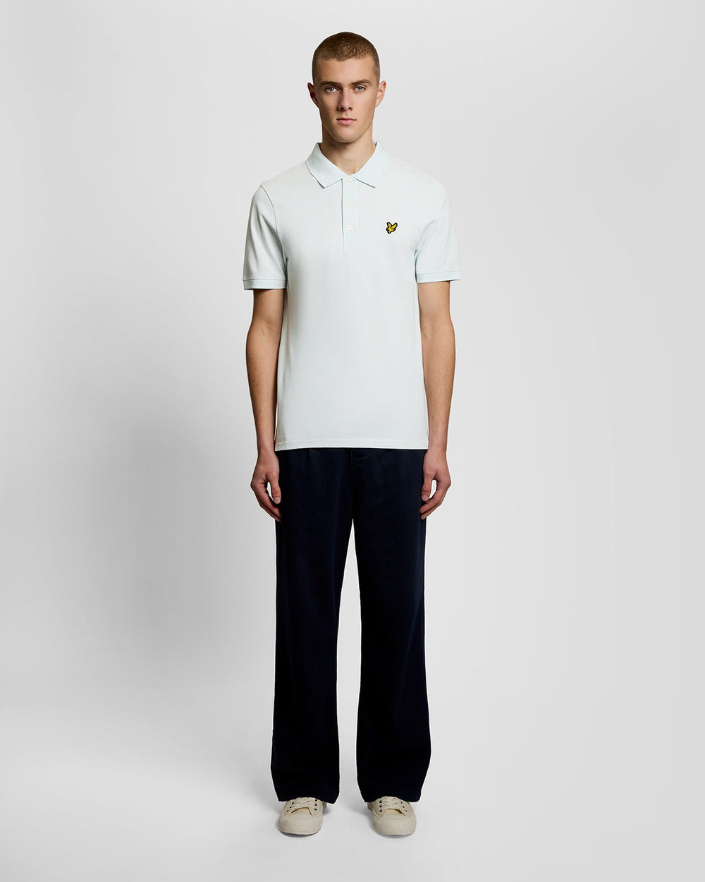 Lyle & Scott Mens Cotton Polo Shirt | Blue Ice