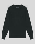 Lyle & Scott Mens Merino Wool Crew Neck Jumper | Jet Black