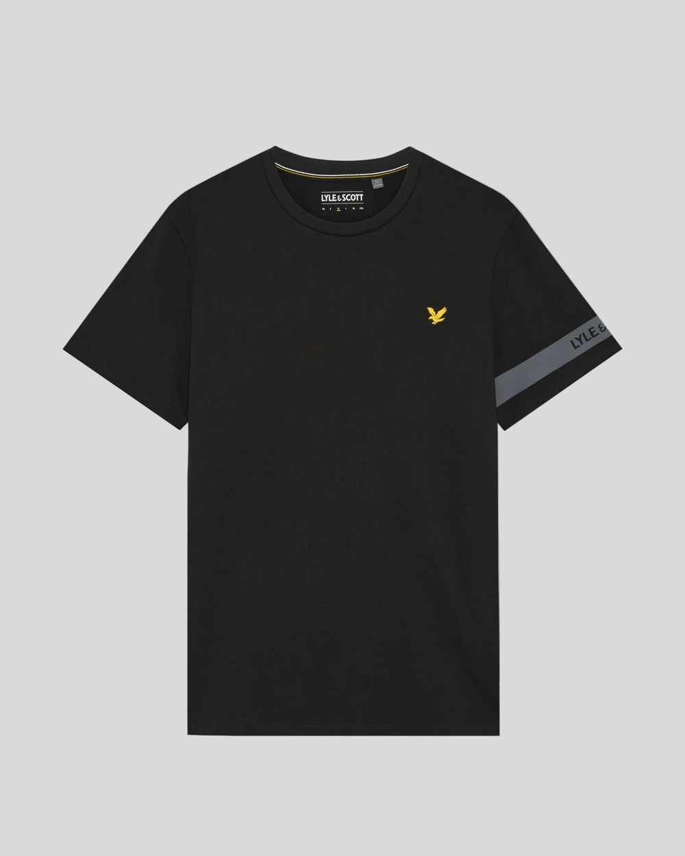 Lyle & Scott Mens Sports Sleeve Detail T-Shirt | Jet Black