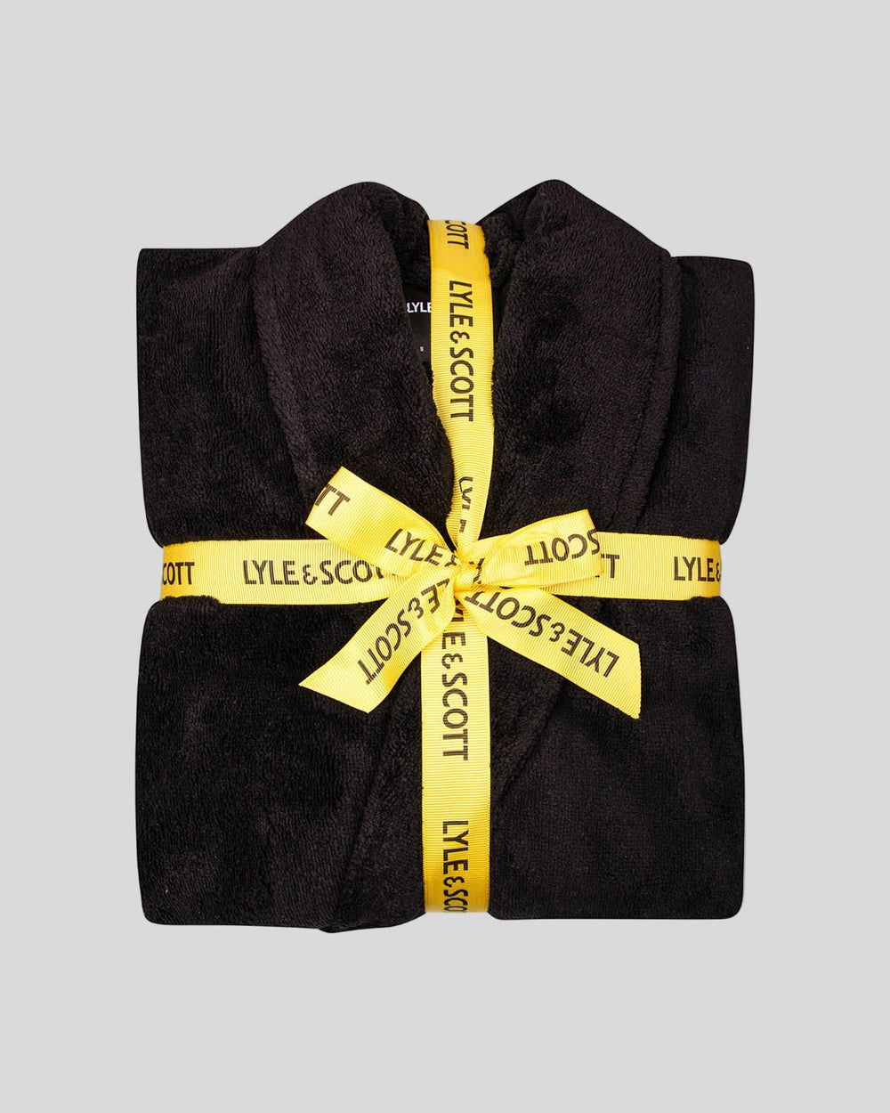Lyle & Scott Mens Towelling Dressing Gown | Jet Black