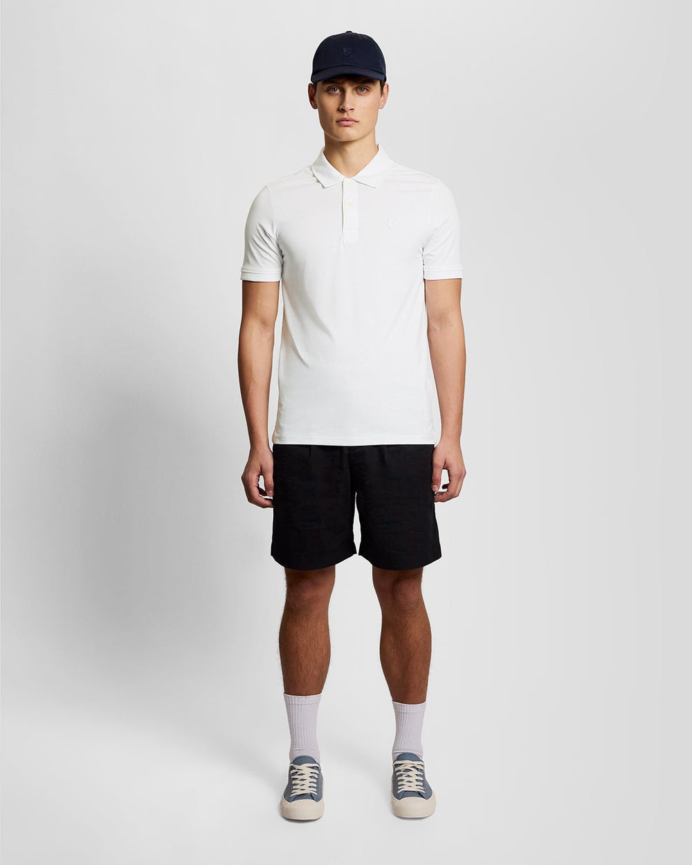 Lyle & Scott Mens Pintuck Cuff Polo Shirt | White
