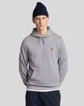 Lyle & Scott Mens Loopback Cotton Hoodie | Mid Grey Marl