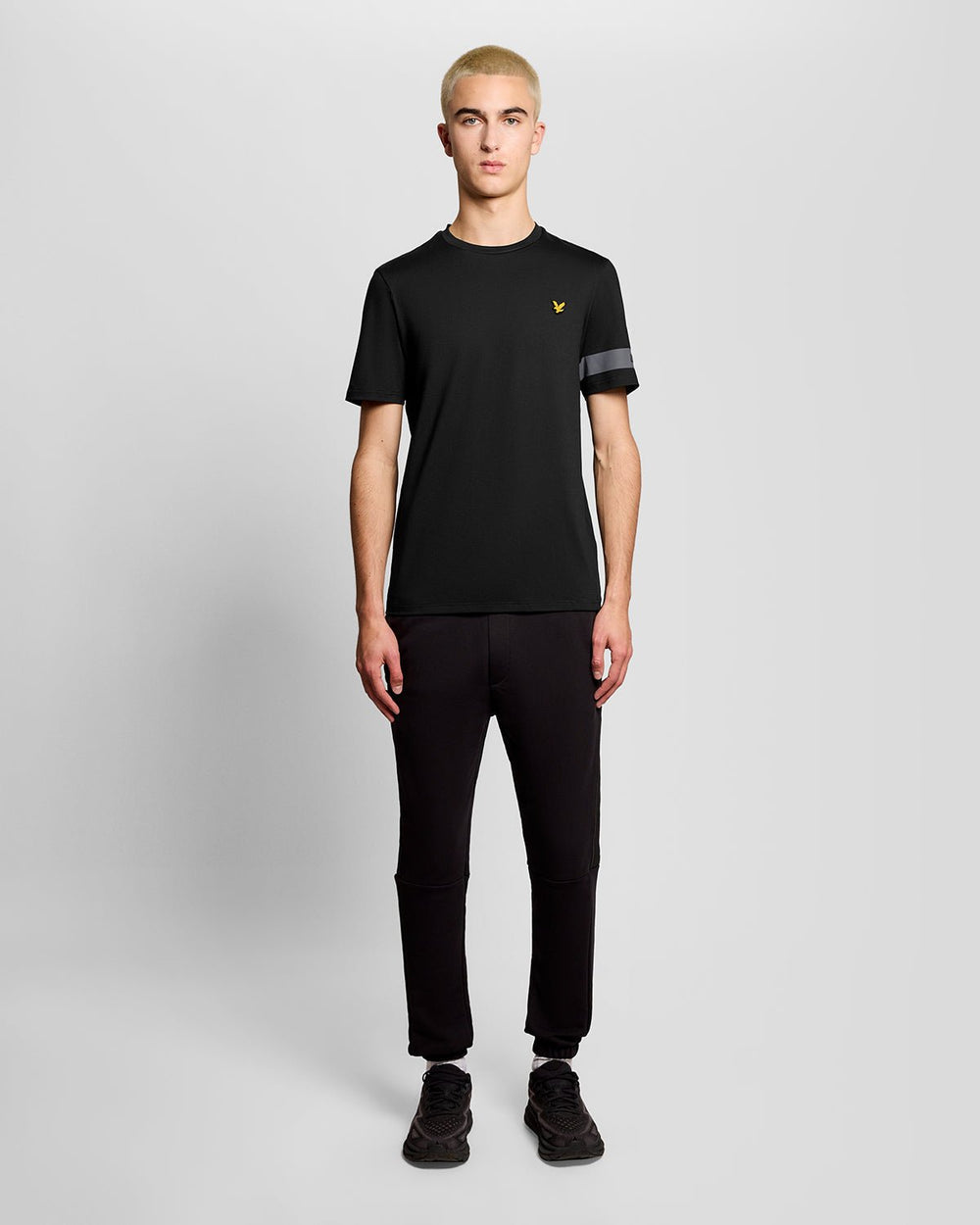 Lyle & Scott Mens Sports Sleeve Detail T-Shirt | Jet Black
