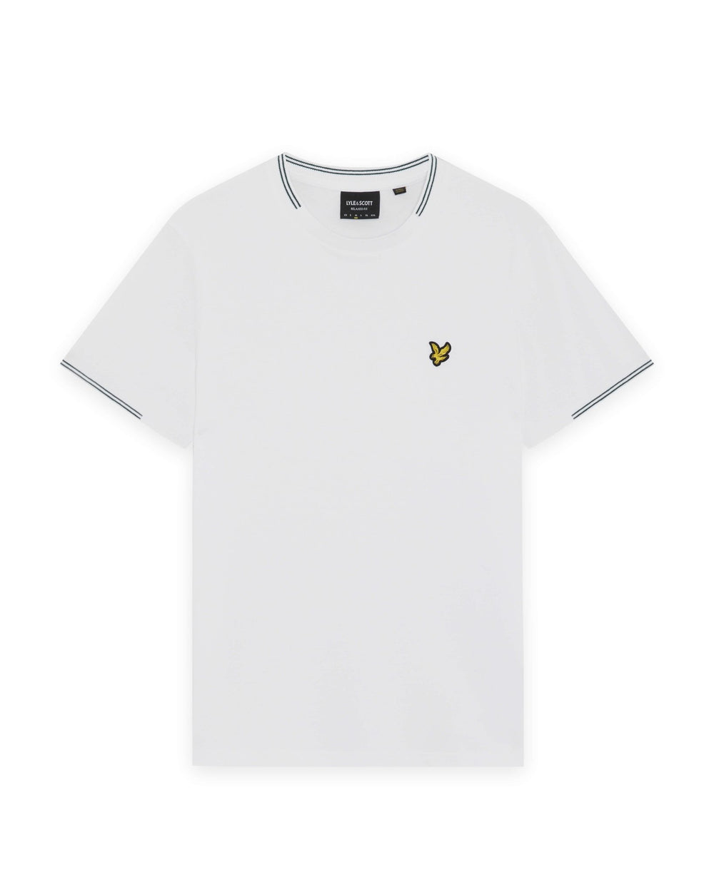 Lyle & Scott Mens Fine Tipped T-Shirt | White Everglade