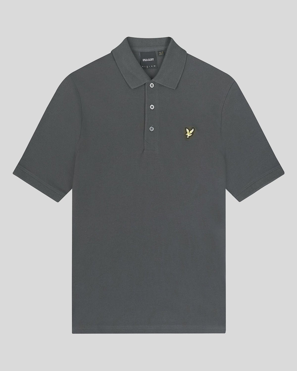 Lyle & Scott Mens Cotton Polo Shirt | Gunmetal