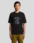 Lyle & Scott Mens Keep Fresh Chest Graphic T-Shirt | Jet Black