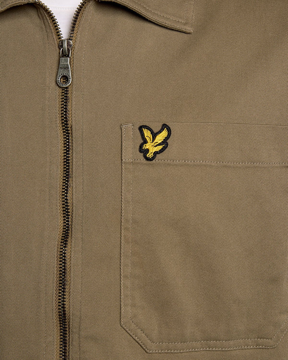 Lyle & Scott Mens Lightweight Enzyme Wash Overshirt | Khaki Ash