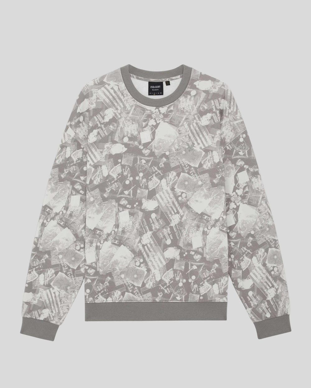 Lyle & Scott Mens Industrial Graphic Sweatshirt | Cold Grey