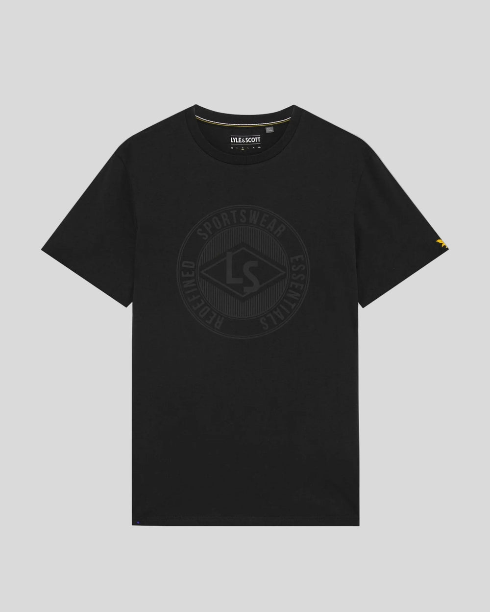 Lyle & Scott Mens Sports Redefined Graphic Logo T-Shirt | Jet Black
