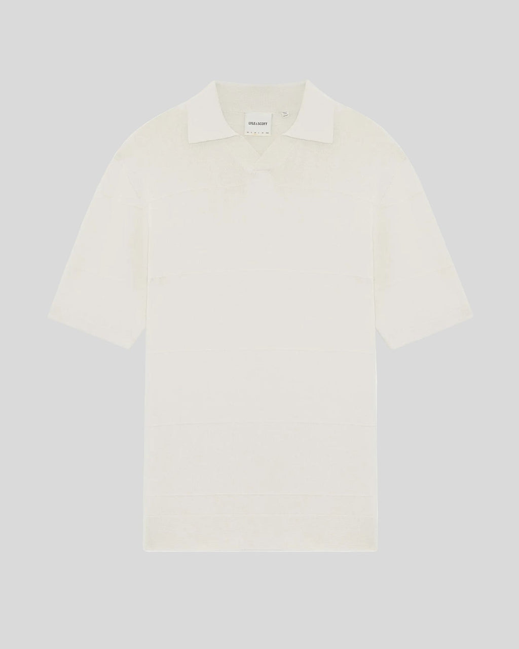 Lyle & Scott Mens Open Collar Fine Knitted Polo Shirt | Skylight
