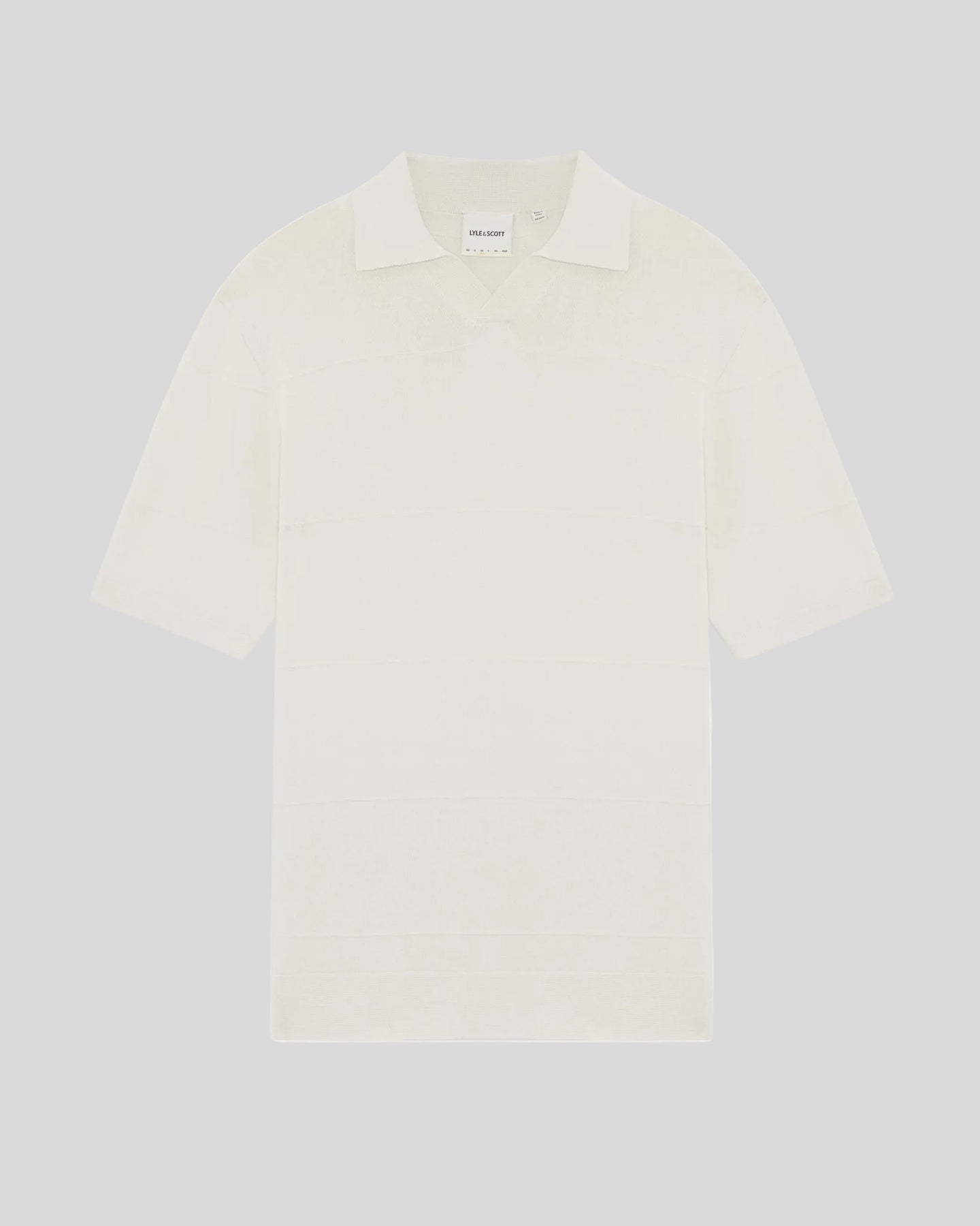 Lyle & Scott Mens Open Collar Fine Knitted Polo Shirt | Skylight