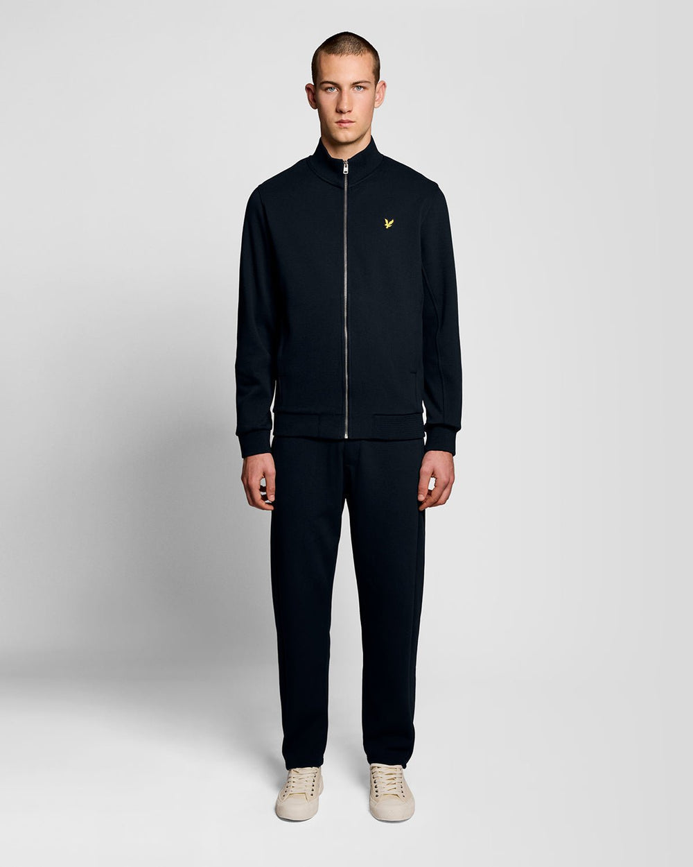 Lyle & Scott Mens Cotton Blend Track Jacket | Dark Navy