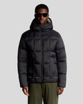 Lyle & Scott Mens Square Cocoon Puffer Jacket | Lacquer