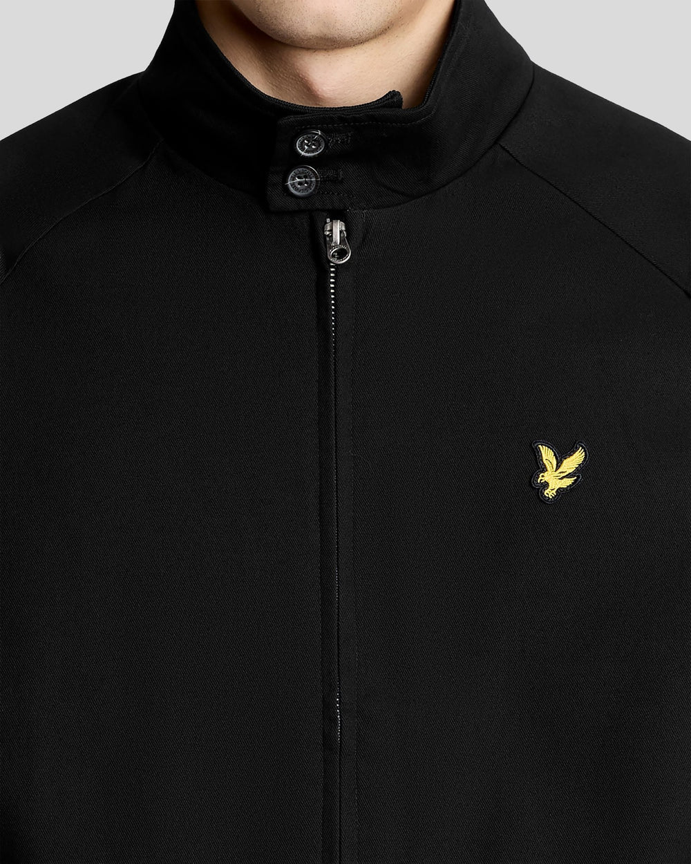 Lyle & Scott Mens Cotton Harrington Jacket | Jet Black