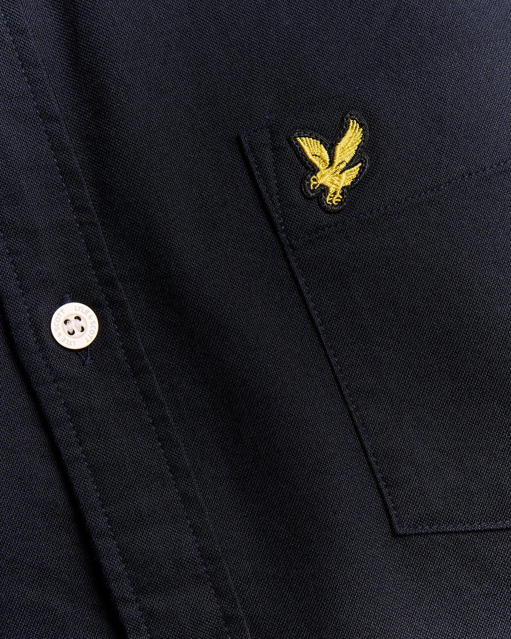 Lyle & Scott Mens Cotton Button Down Oxford Shirt | Dark Navy