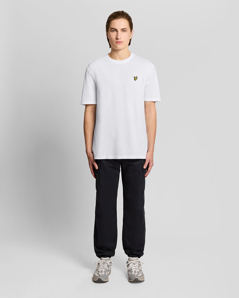 Lyle & Scott Mens Popcorn Textured Jacquard T-Shirt | White