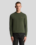 Lyle & Scott Mens Lambswool Blend Crew Neck Jumper | Deep Depths Marl